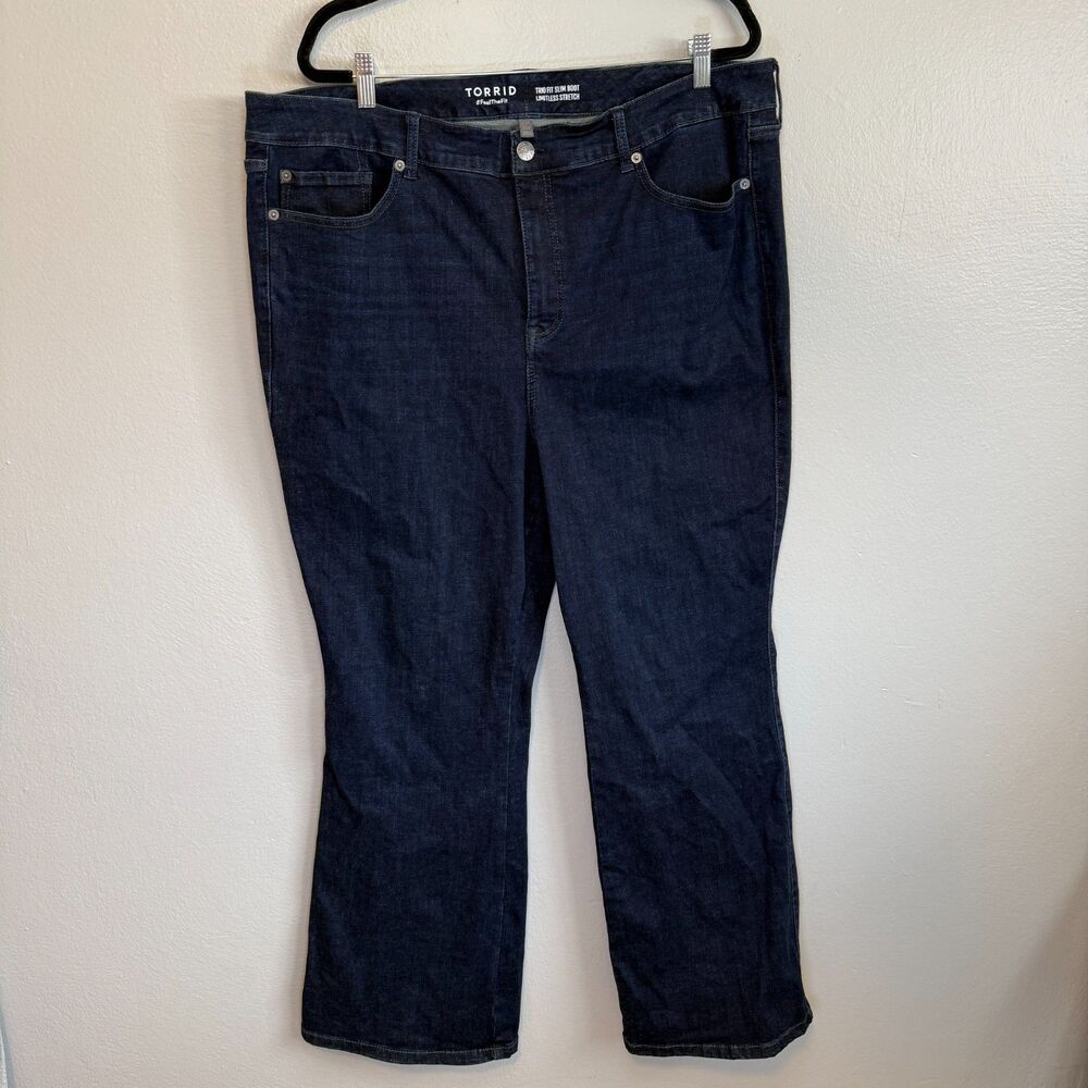 Torrid Trio Fit Limitless Stretch High Rise Slim Boot Jeans Plus Size 22-26 Rd